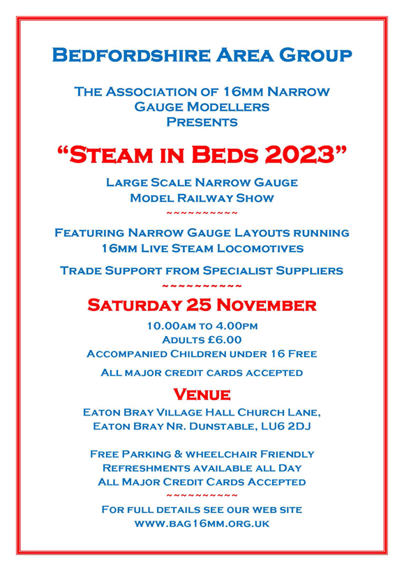 Steam in Beds 2023 Flyer